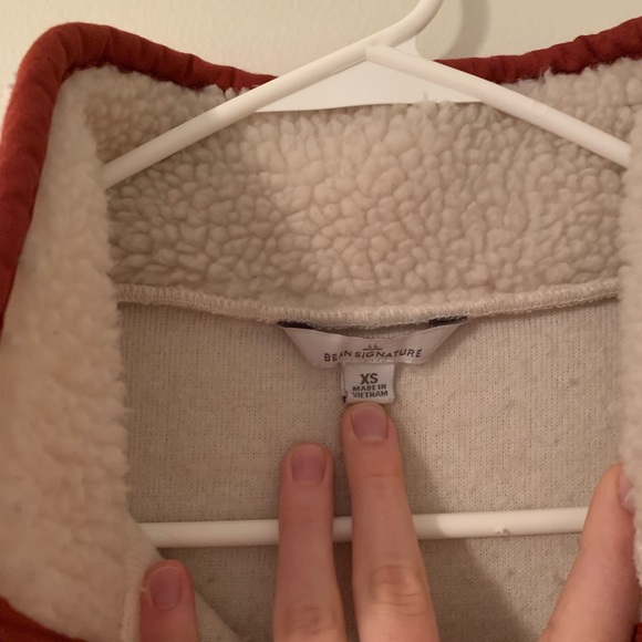 L.L. Bean Signature Sherpa Fleece Pullover, Quarter-zip Womens - Picture 5 of 5